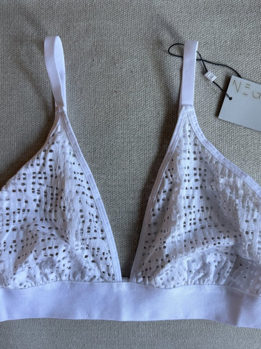 Negative Underwear Eyelet Lace Triangle Bra